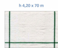 Telo per Pacciamatura Bianco Quadrettato Tessuto Polipropilene Antistrappo - mt 70 x 4,20 H