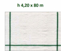 Telo per Pacciamatura  Bianco Quadrettato Tessuto Polipropilene Antistrappo - mt 80 x 4,20  H