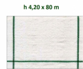 Telo per Pacciamatura Bianco Quadrettato Tessuto Polipropilene Antistrappo - mt 80 x 4,20 H