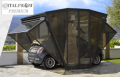 Garage per Auto Gazebcar ITALFROM® Premium in Ferro Zincato Verniciato - cm 330x710
