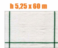 Telo per Pacciamatura Bianco Quadrettato Tessuto Polipropilene Antistrappo - mt 60 x 5,25 H
