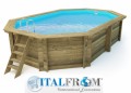 Piscina Ottagonale Fuori Terra in Legno di Pino Impregnato Classe IV 657x407 - Italfrom